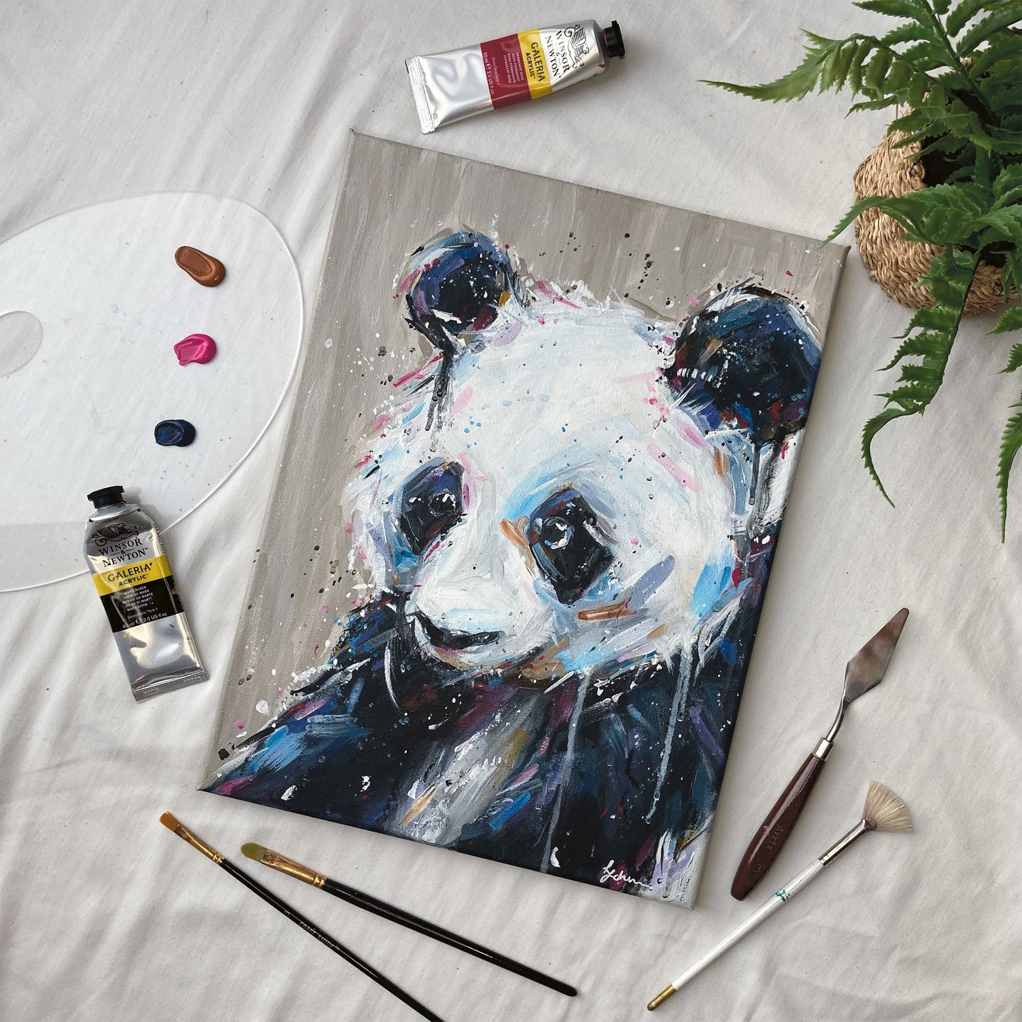 Original Panda Painting - Ada