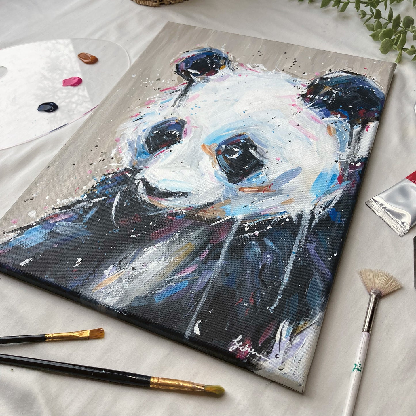 Original Panda Painting - Ada