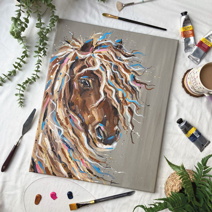 Original Shetland Pony Painting - Bella