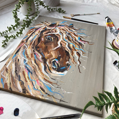 Original Shetland Pony Painting - Bella