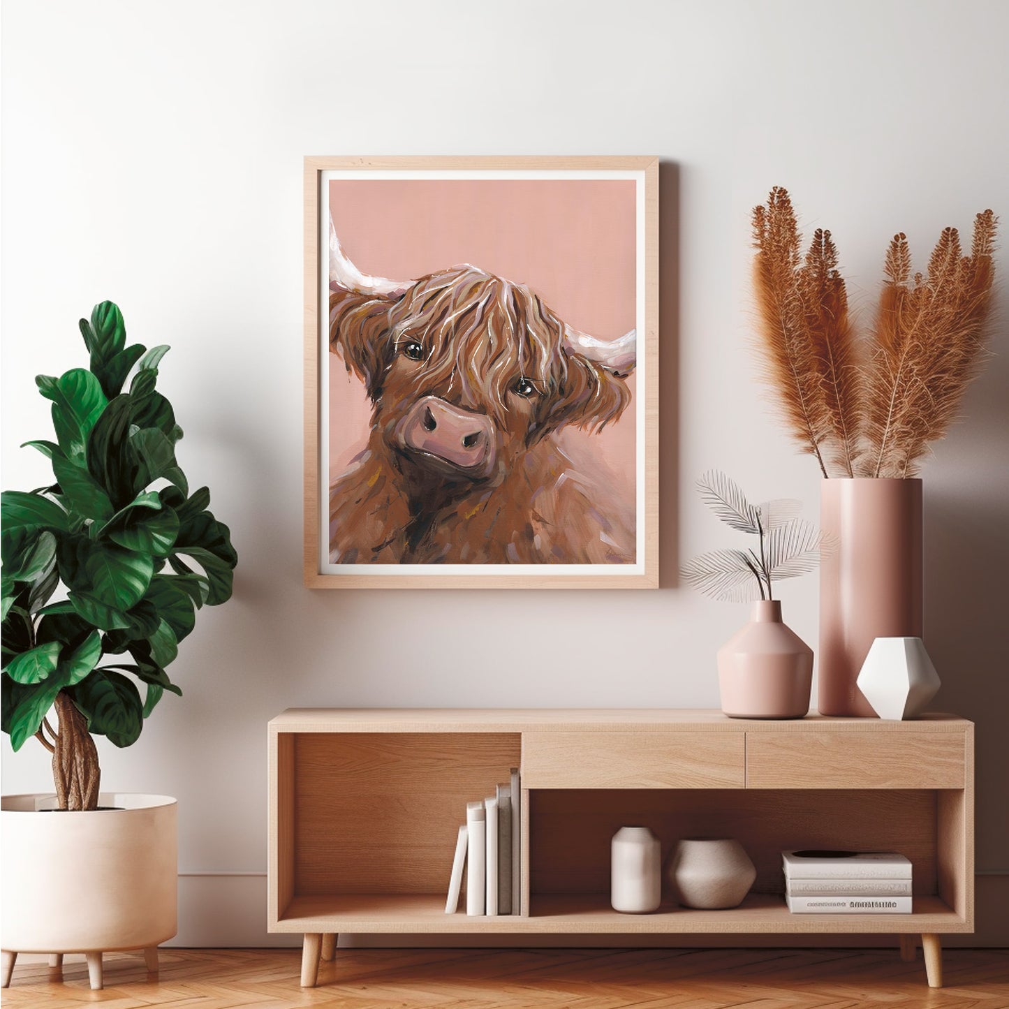 Highland Cow Fine Art Print - Dotty