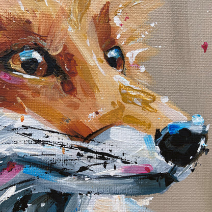 Original Fox Painting - Sidney