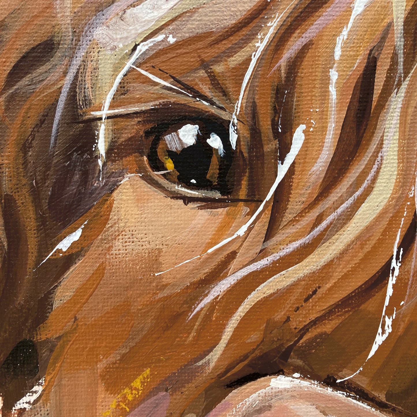 Original Highland Cow Painting - Dotty