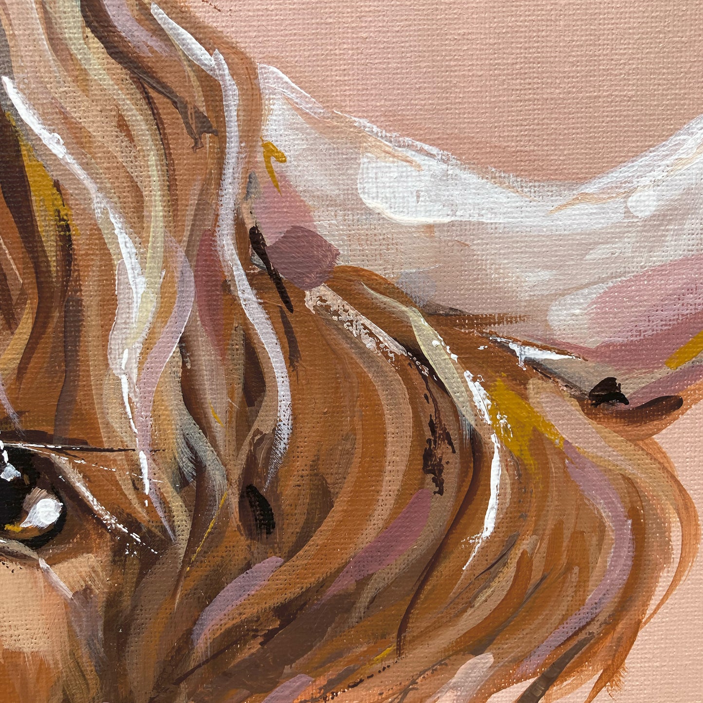 Original Highland Cow Painting - Dotty