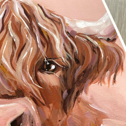 Highland Cow Fine Art Print - Dotty