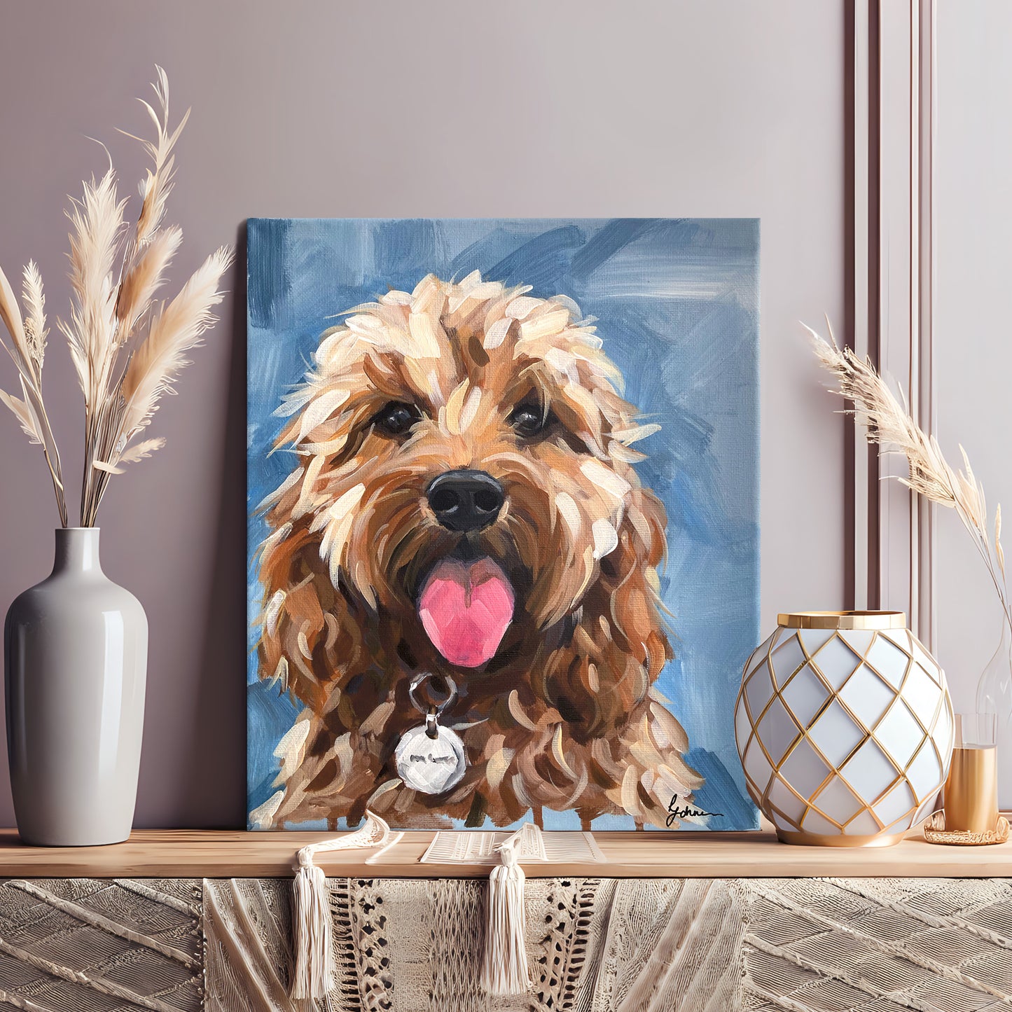 Original Cockapoo Painting - Billy