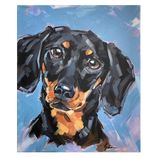 Original Dachshund Painting - Bailey