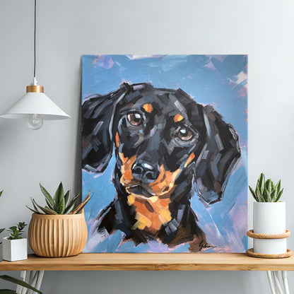 Original Dachshund Painting - Bailey