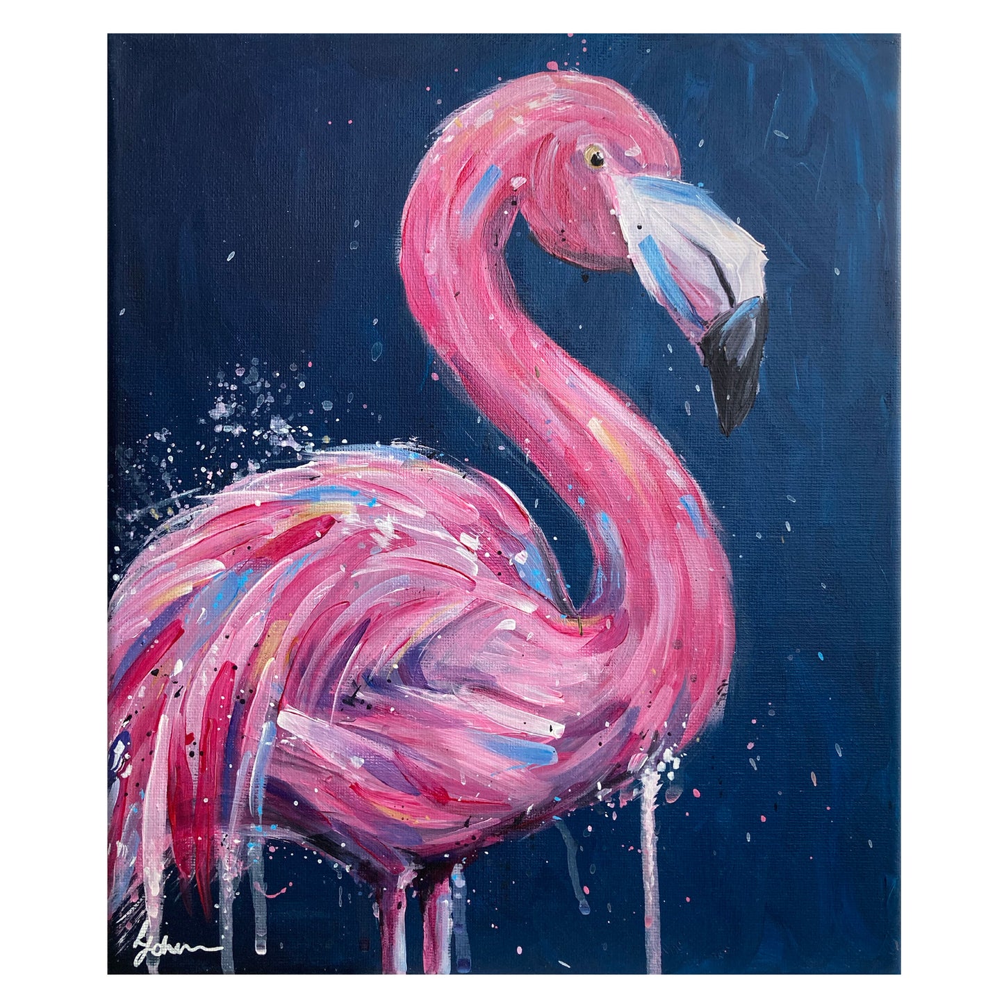 Original Flamingo Painting - Florence