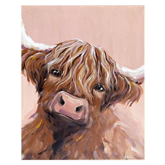 Original Highland Cow Painting - Dotty