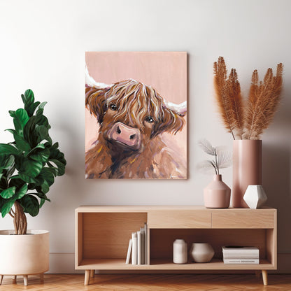 Original Highland Cow Painting - Dotty