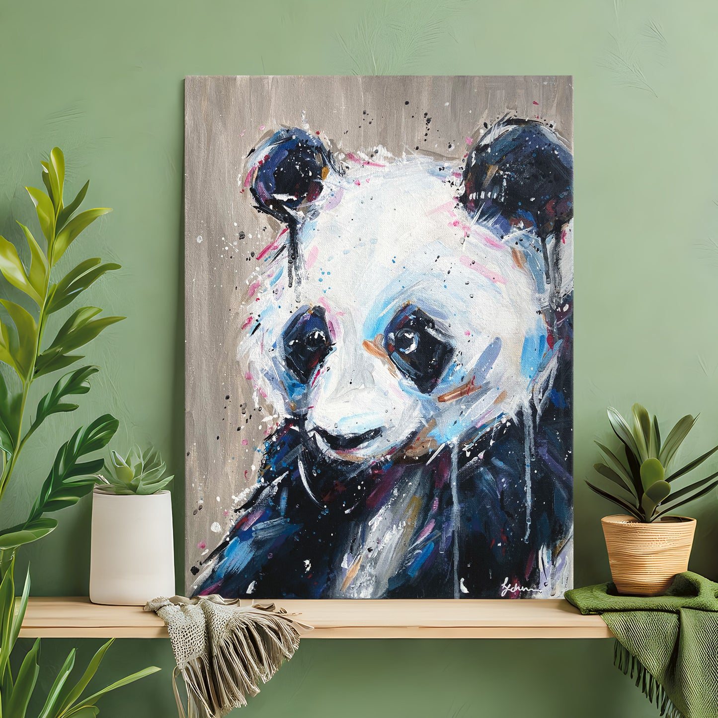 Original Panda Painting - Ada