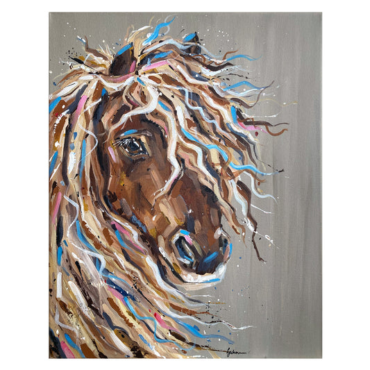 Original Shetland Pony Painting - Bella