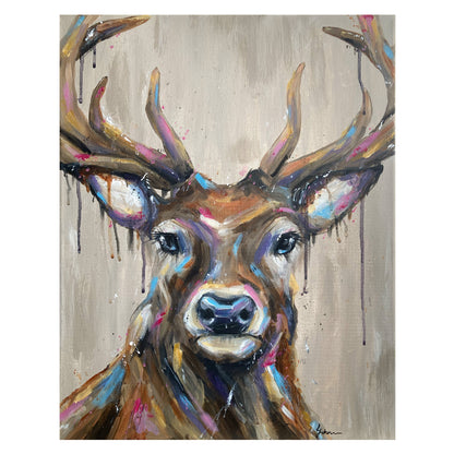 Original Stag Painting - Leon