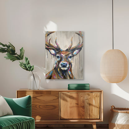 Original Stag Painting - Leon