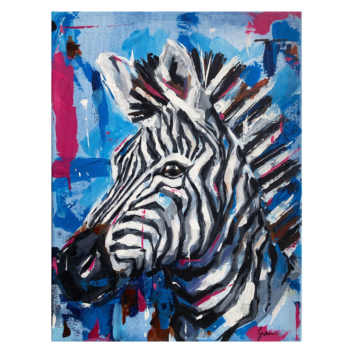 Original Zebra Painting - Xavier