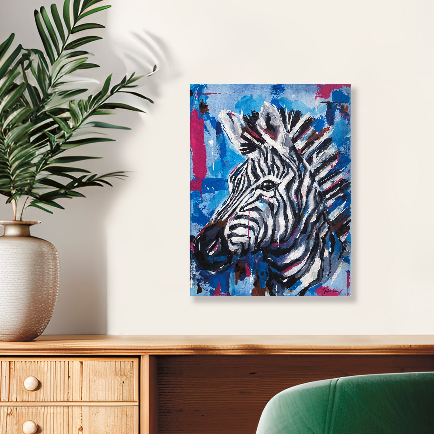 Original Zebra Painting - Xavier