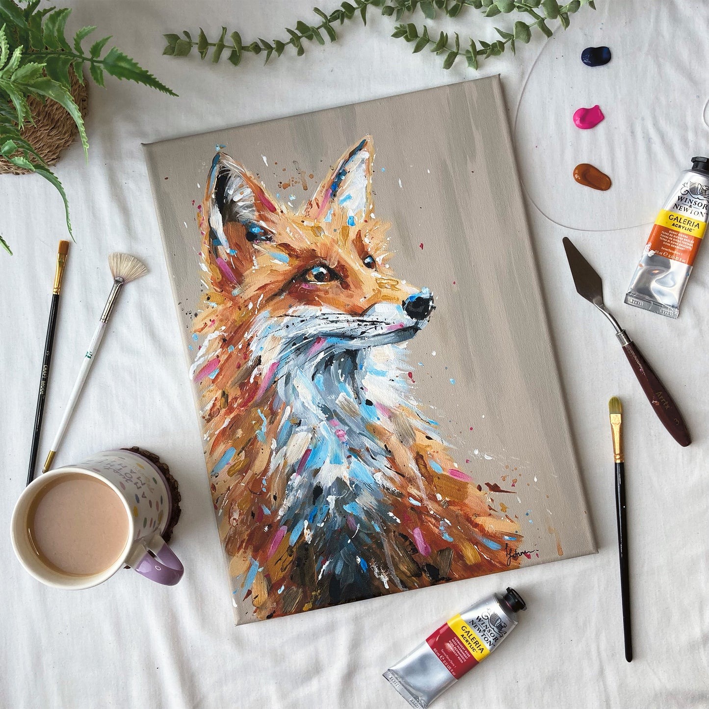 Original Fox Painting - Sidney