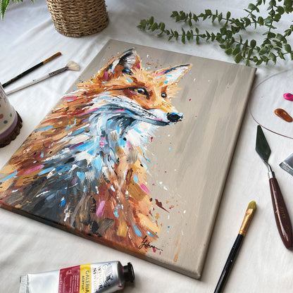 Original Fox Painting - Sidney