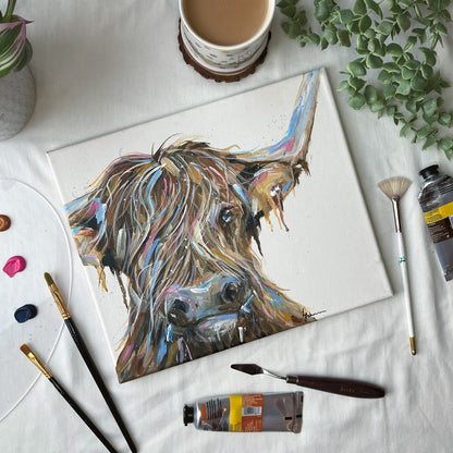 Original Highland Cow Painting - Winston