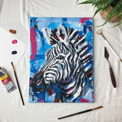 Original Zebra Painting - Xavier