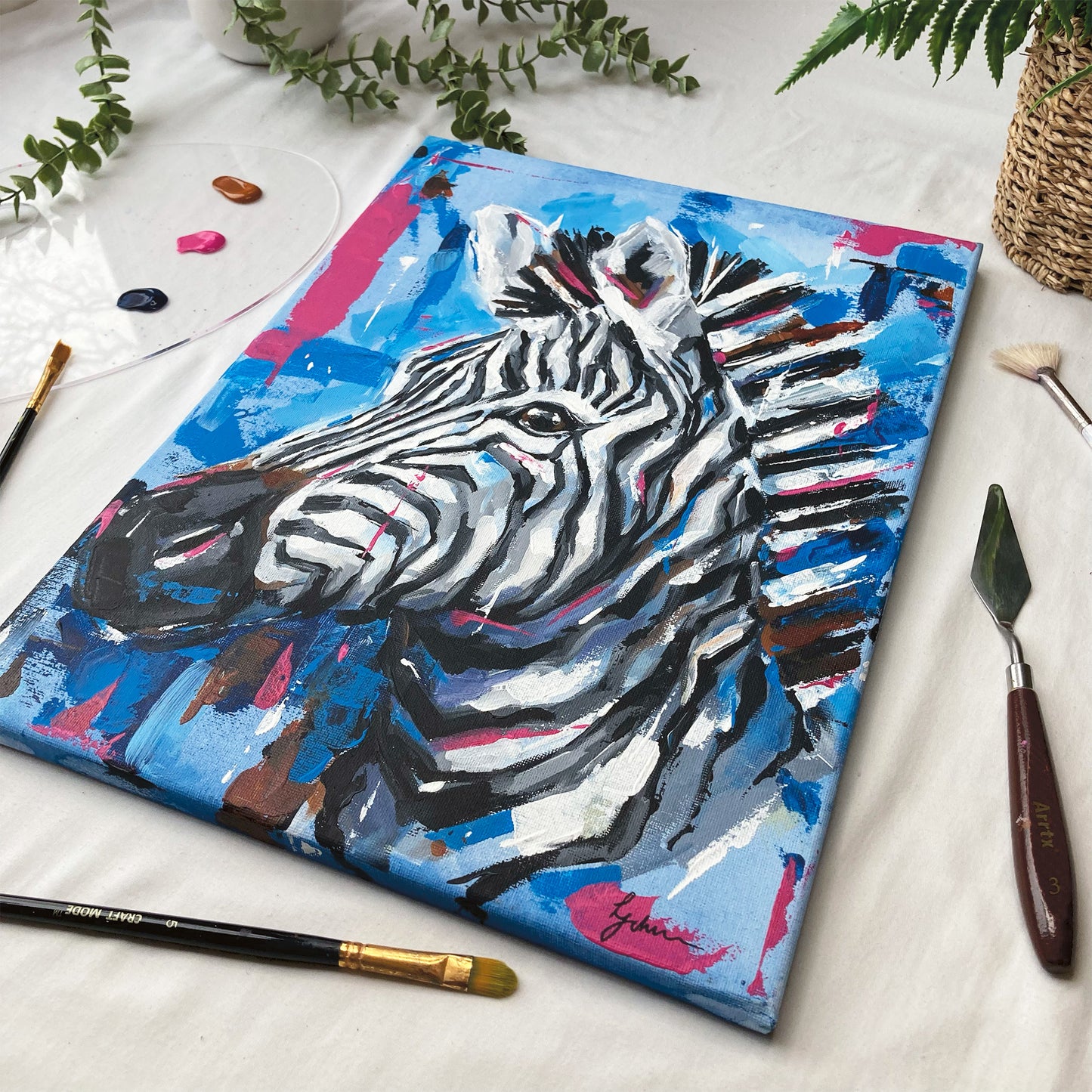 Original Zebra Painting - Xavier